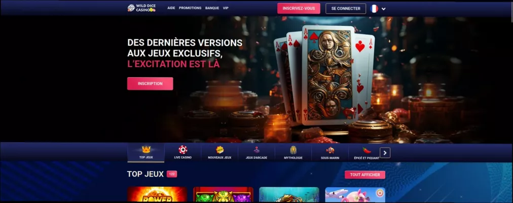 Wild Dice bonus 200% jusqu'à 4500€ et 100 tours gratuits